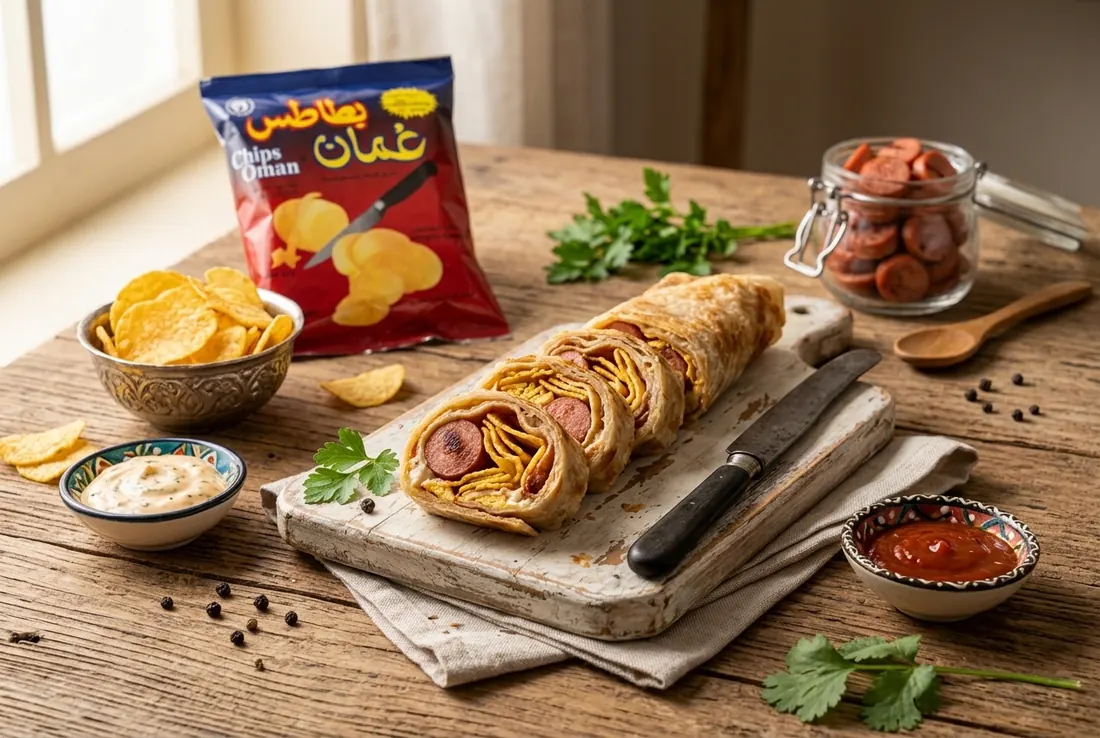 Hotdog and Chips Paratha